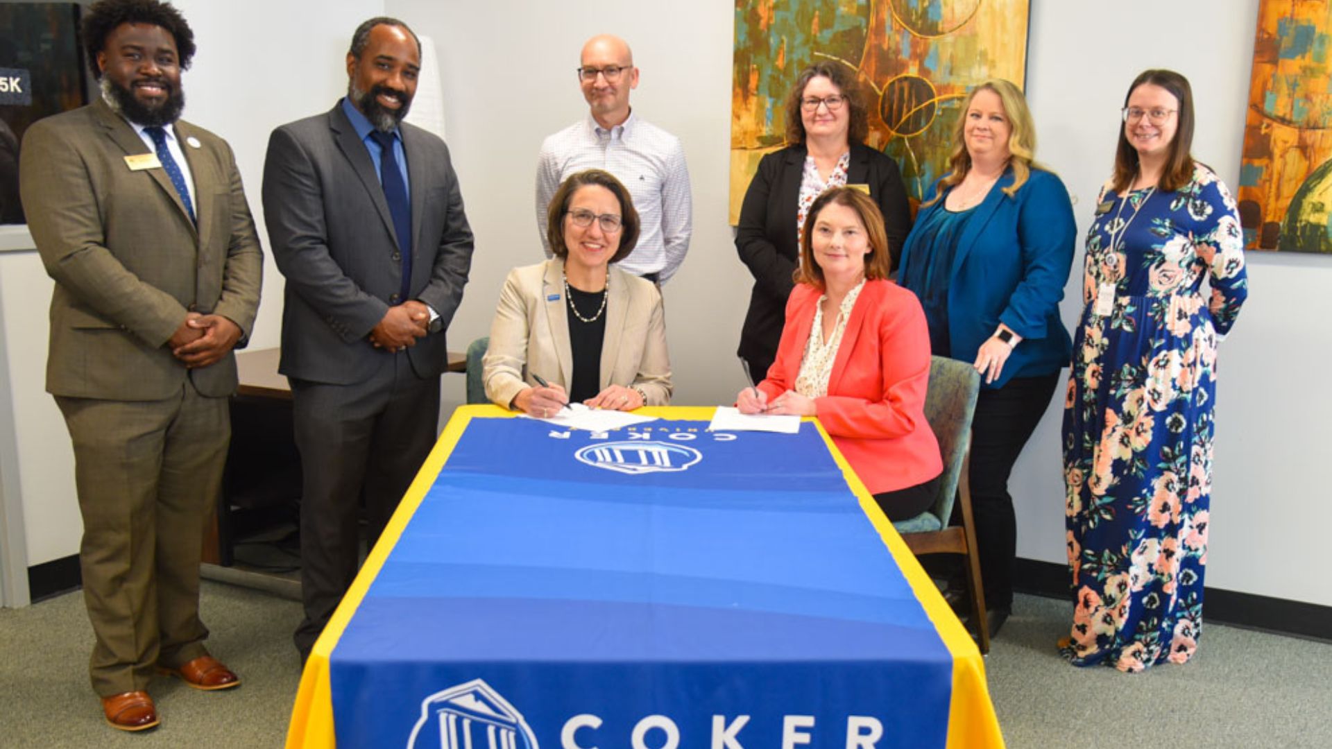 Piedmont Technical College and Coker University signed a new partnership agreement which allows PTC students to move to Coker University