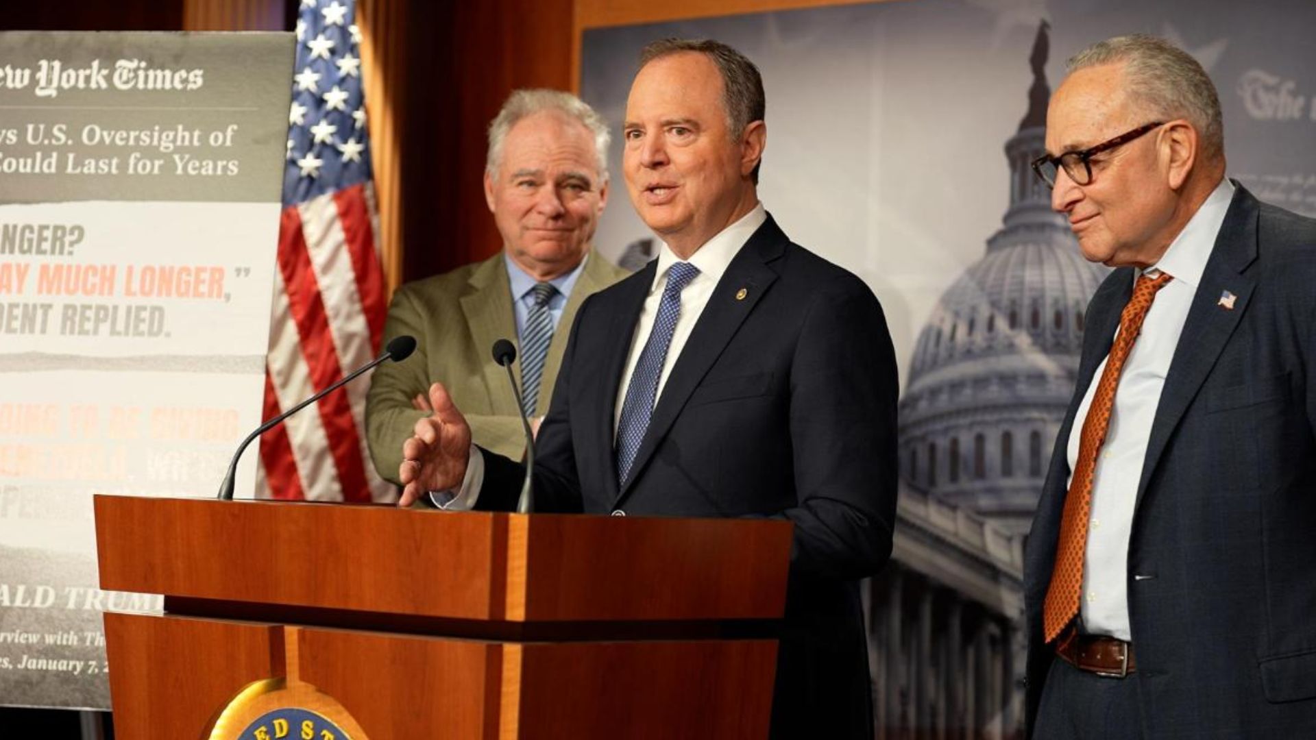 A commemorative passport meant to mark America’s 250th birthday has turned into the latest political firestorm, and California Sen. Adam Schiff quickly found himself in the middle of it.