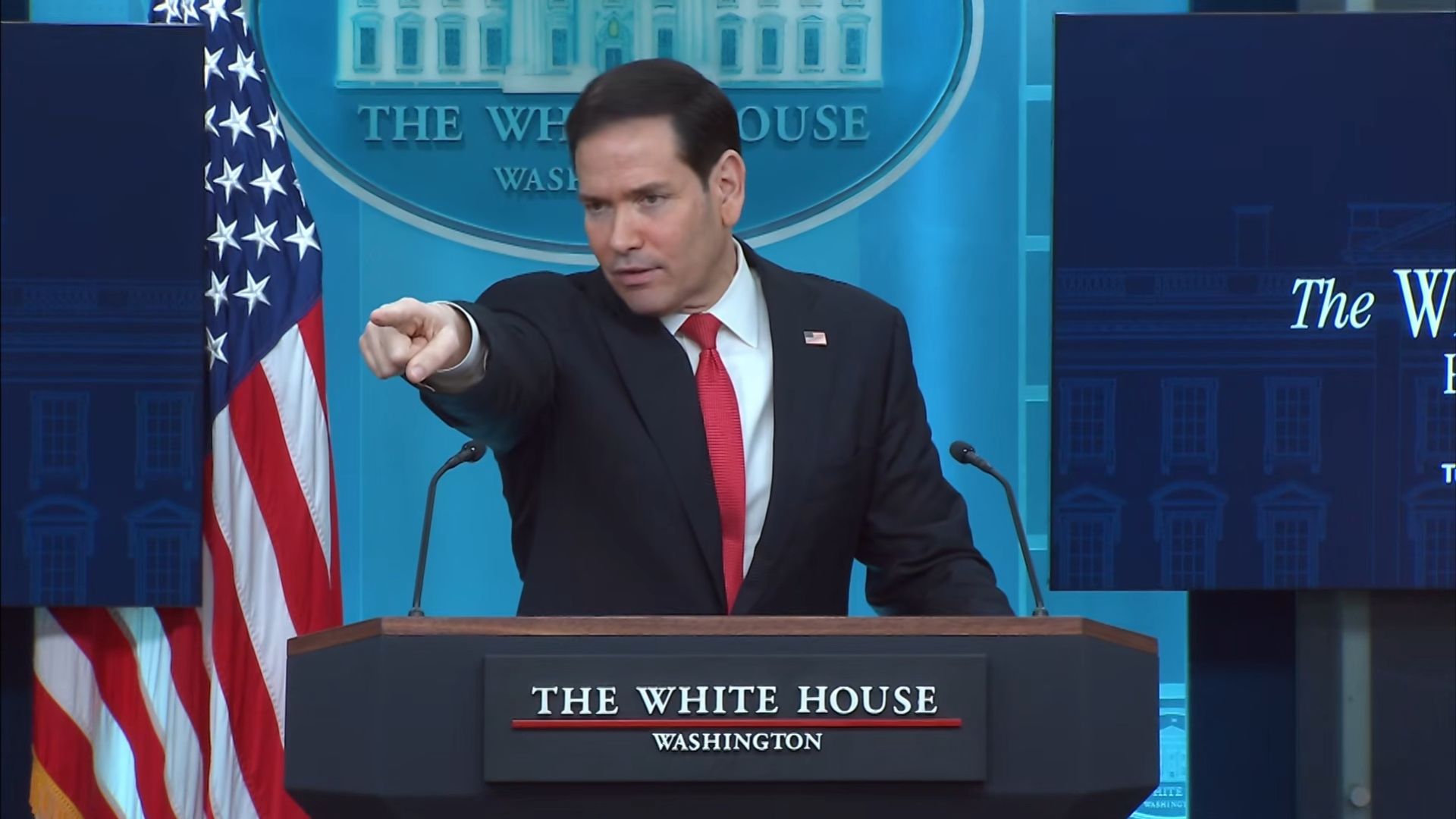 Secretary of State Marco Rubio of Florida walked into the White House briefing room on Tuesday with a serious message, a temporary role, and, within minutes, a reminder that the room has its own rules.
