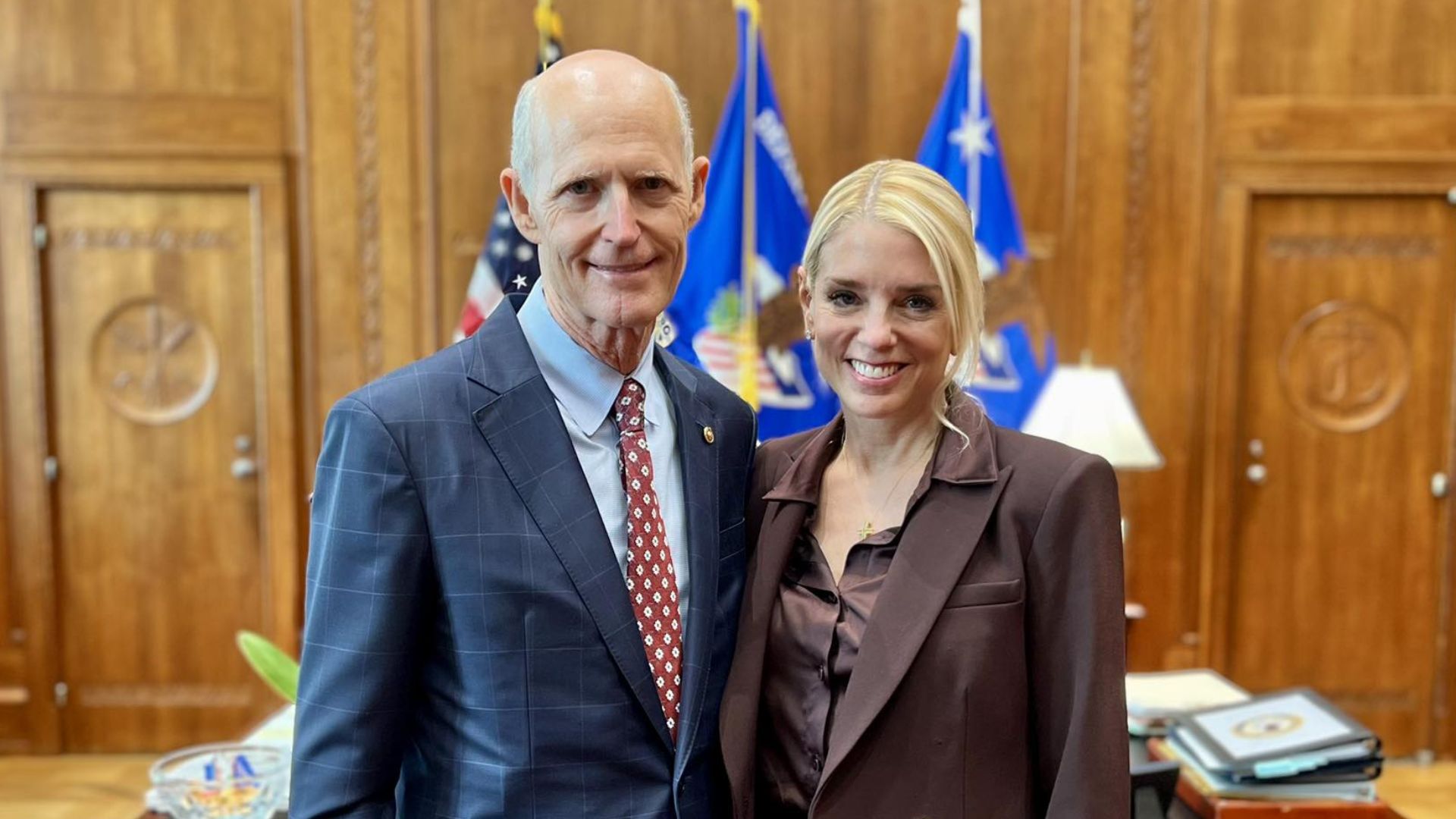 Florida Sen. Rick Scott tried to turn a Fox News appearance into a sharp political warning about Democrats, foreign policy and American values.